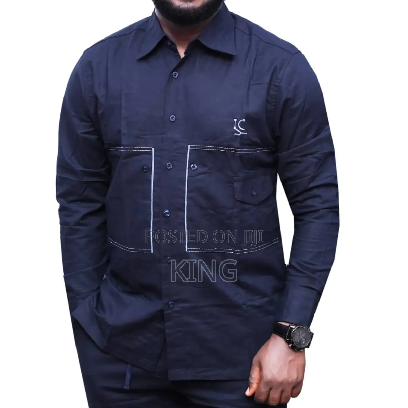 Vibrant Kitengi Linen Shirt
