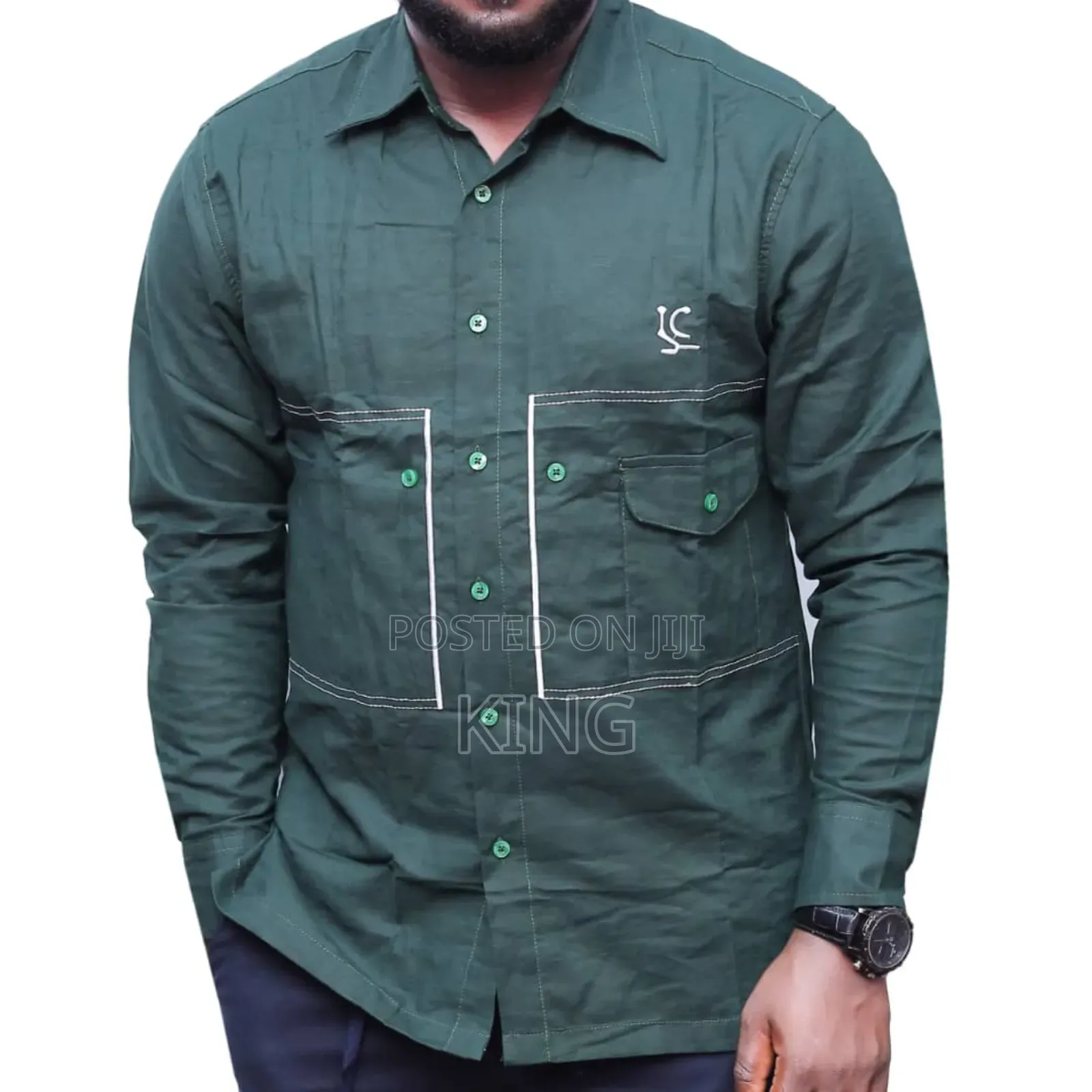 Vibrant Kitengi Linen Shirt