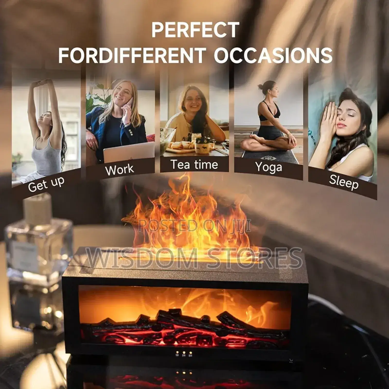 Fireplace Flame Air Diffuser Humidifier,