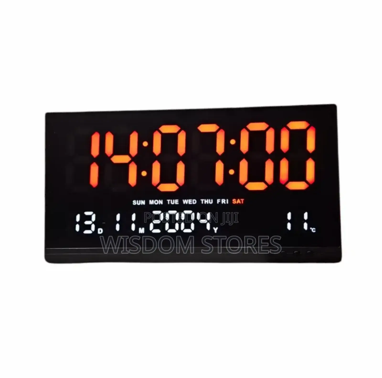 Jh-8025 Led Disital Calendar Green Wall Clock