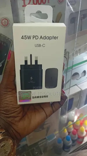 Samsung 45w Pd Adapter (Power Delivery) With a Usb-C to Usb-C Cable.