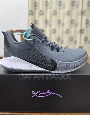 Original Cool Grey Nike Kobe Mamba Fury Basketball Sneakers