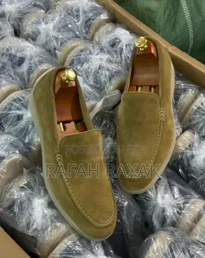 Original Men’S Yellow Suede Loro Piana Summer Walk Loafers