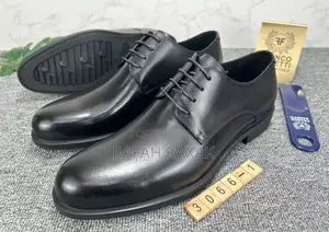 Original Black Franco Banetti Formal Leather Shoes