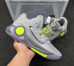 Original Nike Kd Trey 5 X Particle Grey Lilac Volt Basketball Shoes