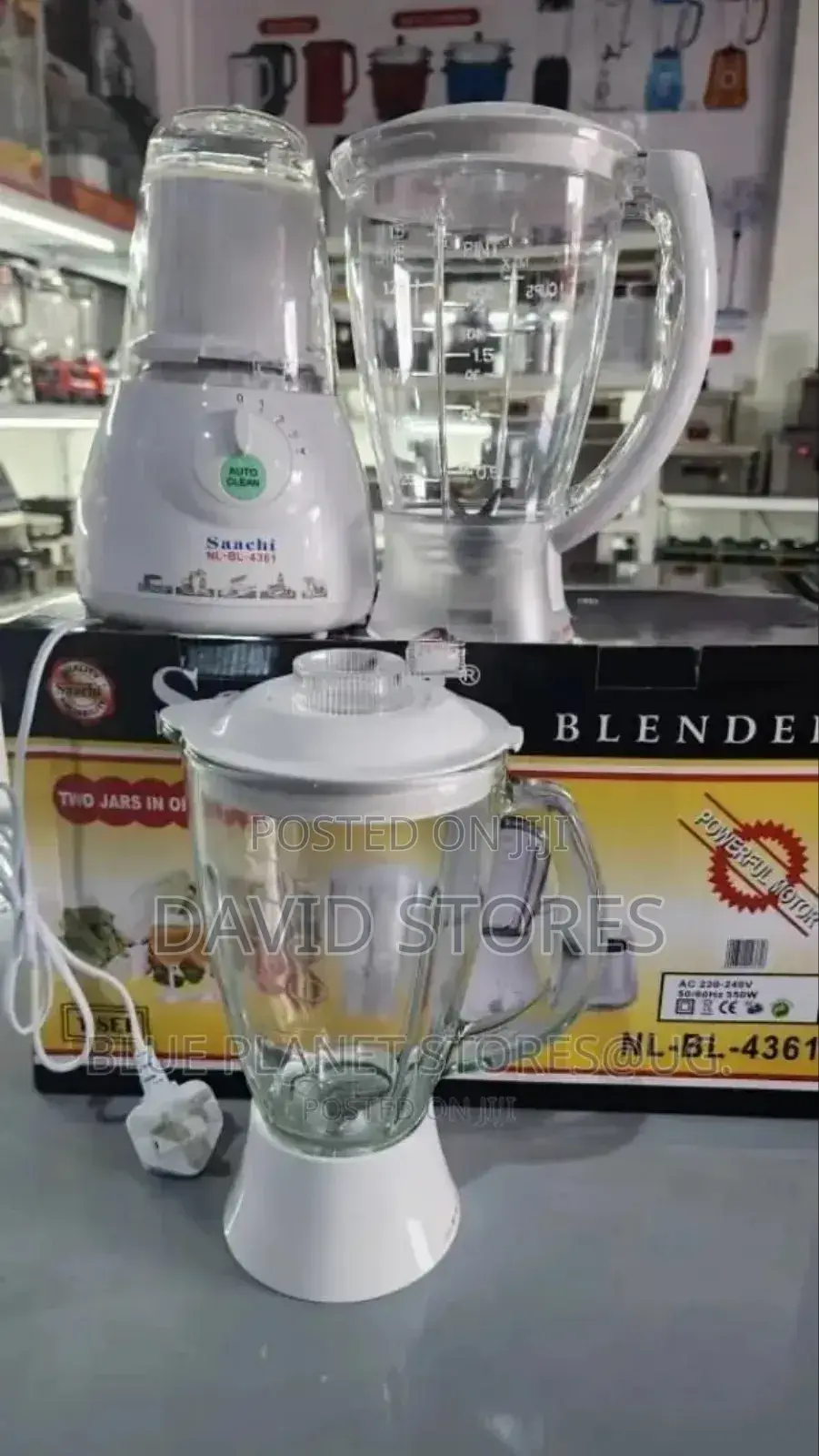 Saachi 1.5l Blender Two Jars and One Grinder
