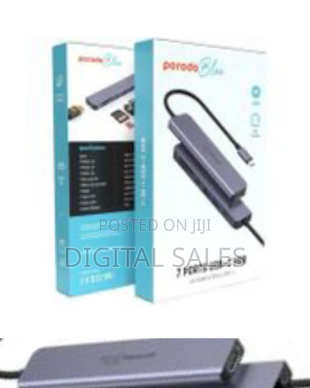 Porodo Blue 7in1 Hub Hdmi