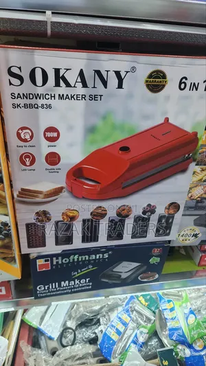 6 in 1 Multi Use 6 in 1 Waffle Maker Set Sk-BBQ-836