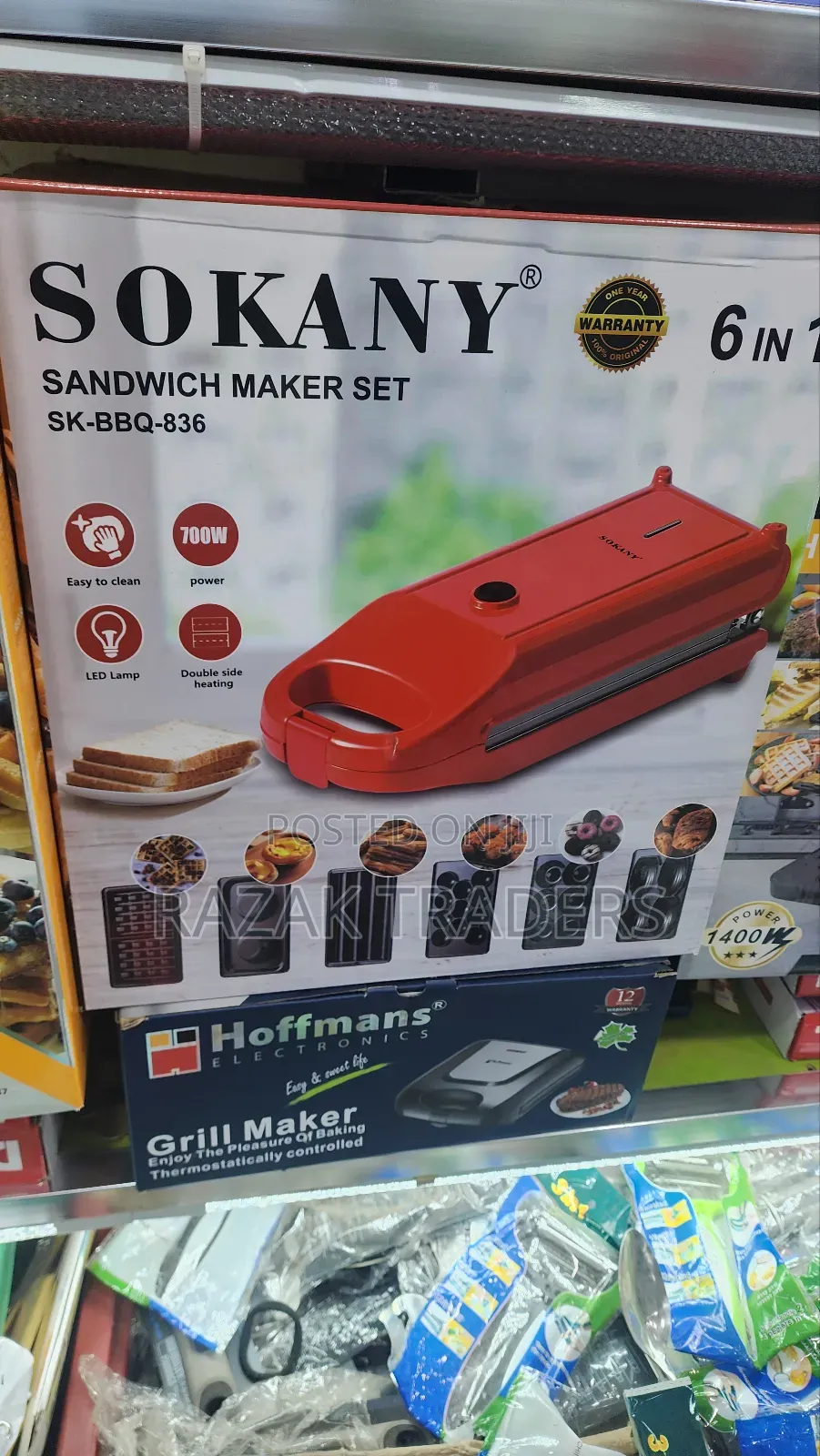 6 in 1 Multi Use 6 in 1 Waffle Maker Set Sk-BBQ-836