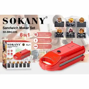 6 in 1 Multi Use 6 in 1 Waffle Maker Set Sk-BBQ-836