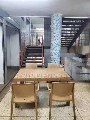 Brown Plastic Chairs and Brown Table for Hotel Dining