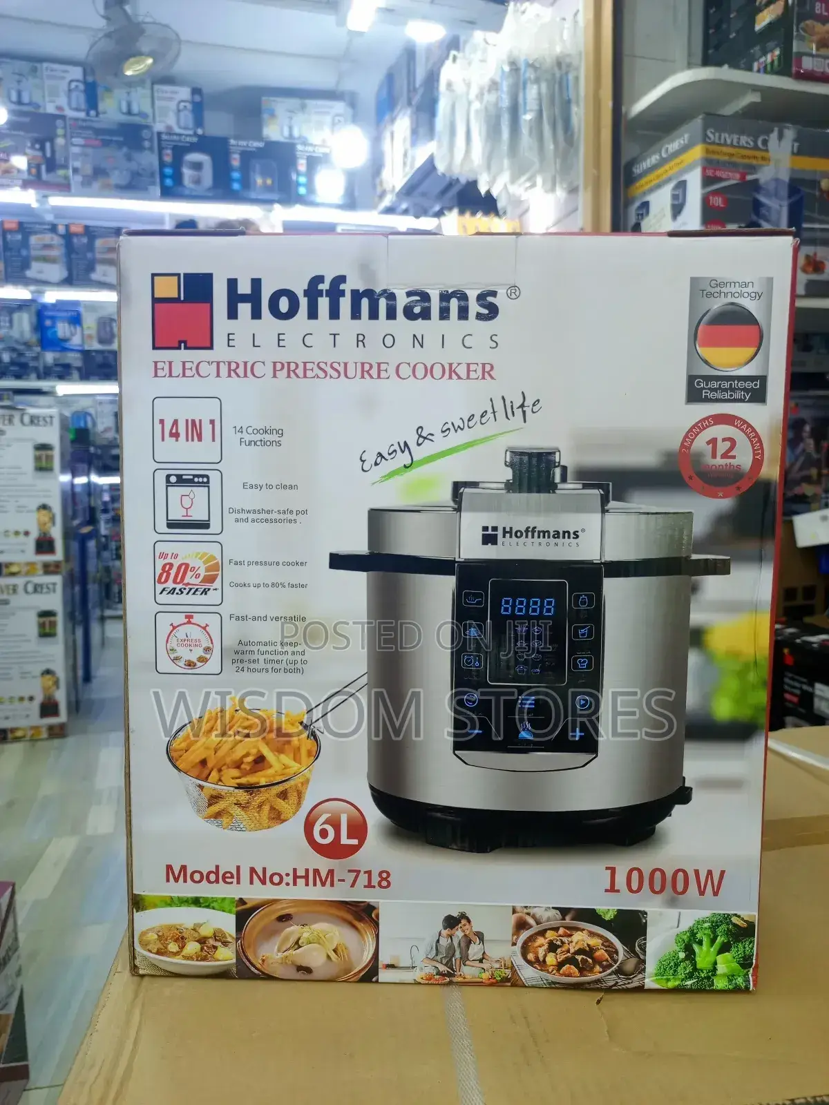 Pressure Cooker, 6l Model No: Hm-718.