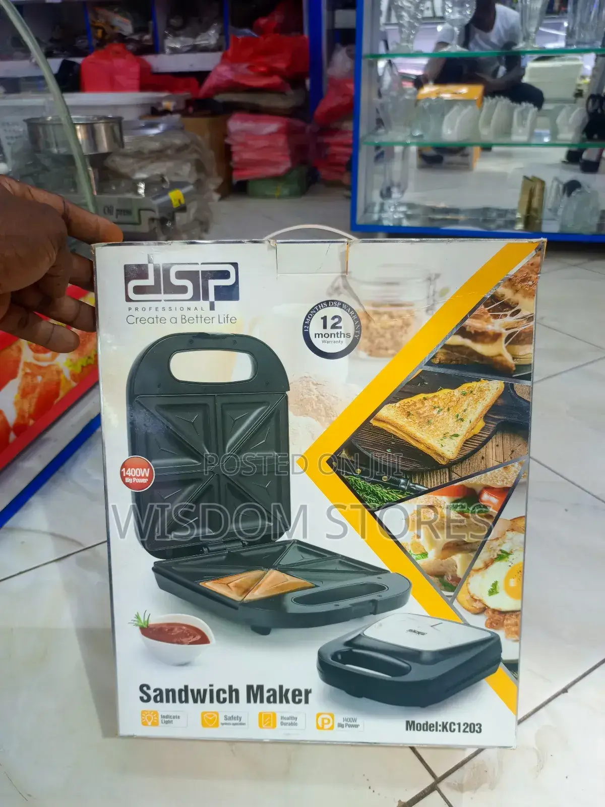 DSP Professional Sandwich Maker, Model Number Kc1203.