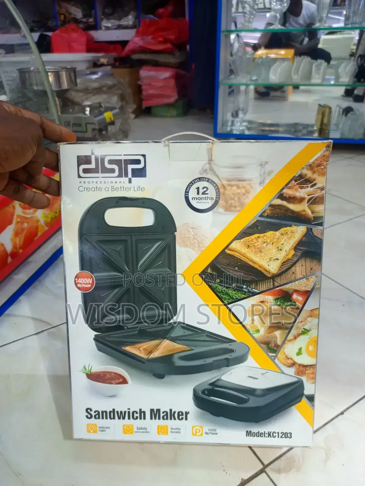 DSP Professional Sandwich Maker, Model Number Kc1203.