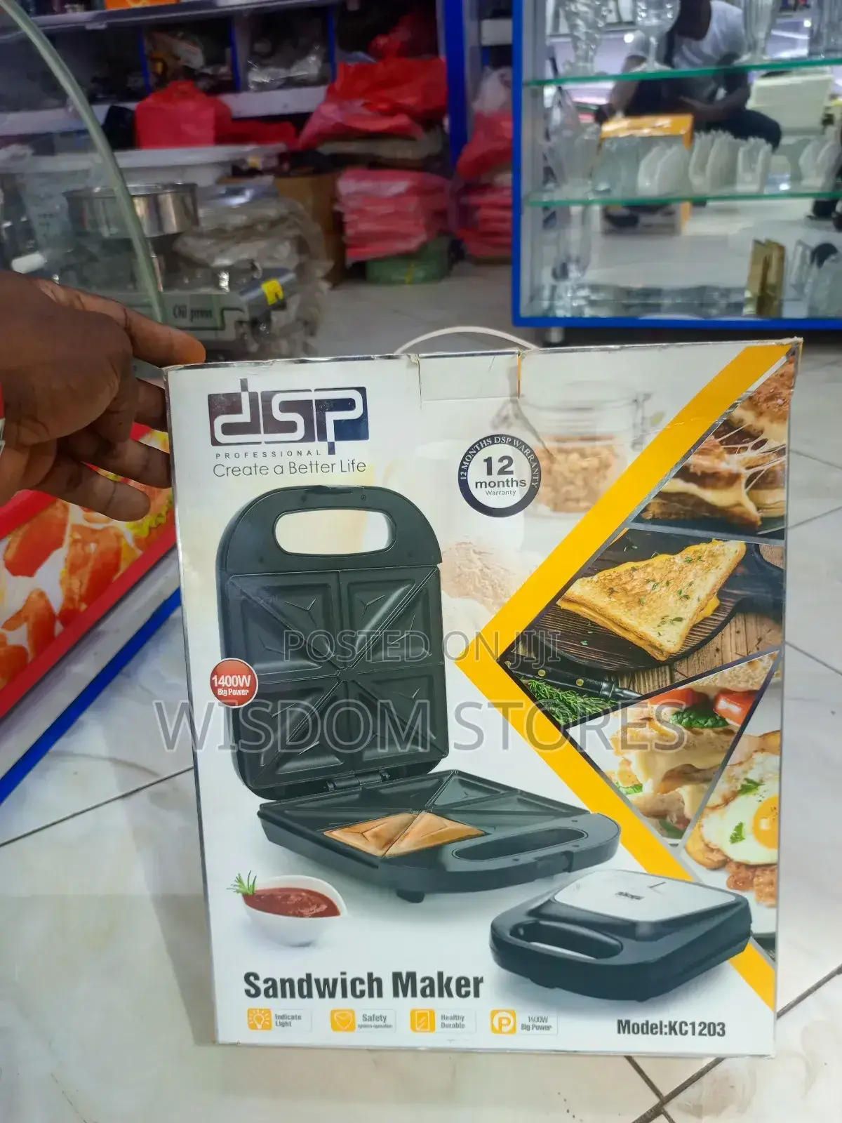 DSP Professional Sandwich Maker, Model Number Kc1203.