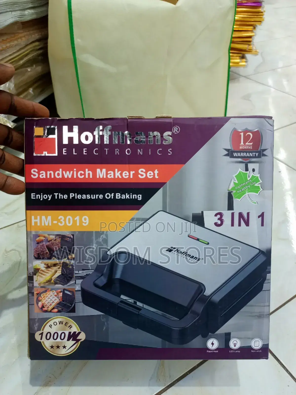 Sandwich Maker Set, Model Hm-3019).