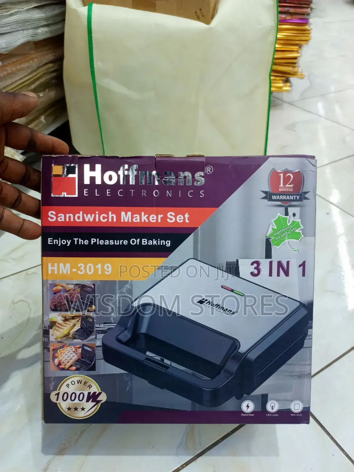 Sandwich Maker Set, Model Hm-3019).