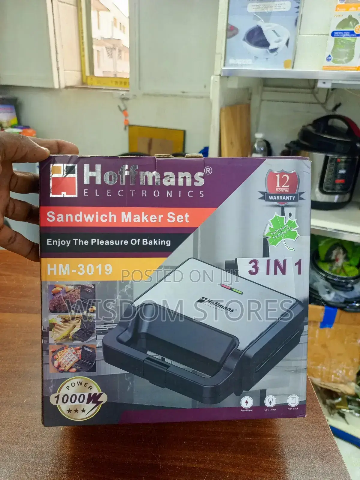 Sandwich Maker Set, Model Hm-3019).