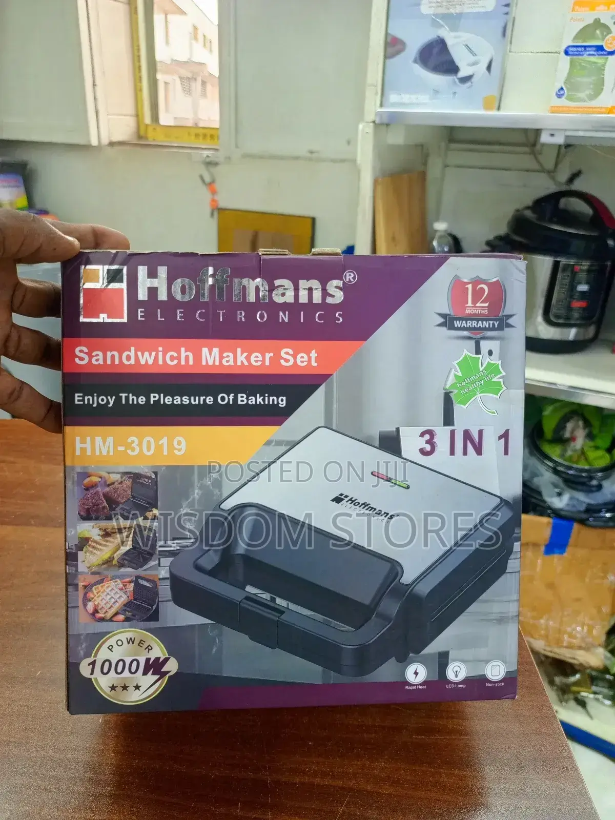Sandwich Maker Set, Model Hm-3019).