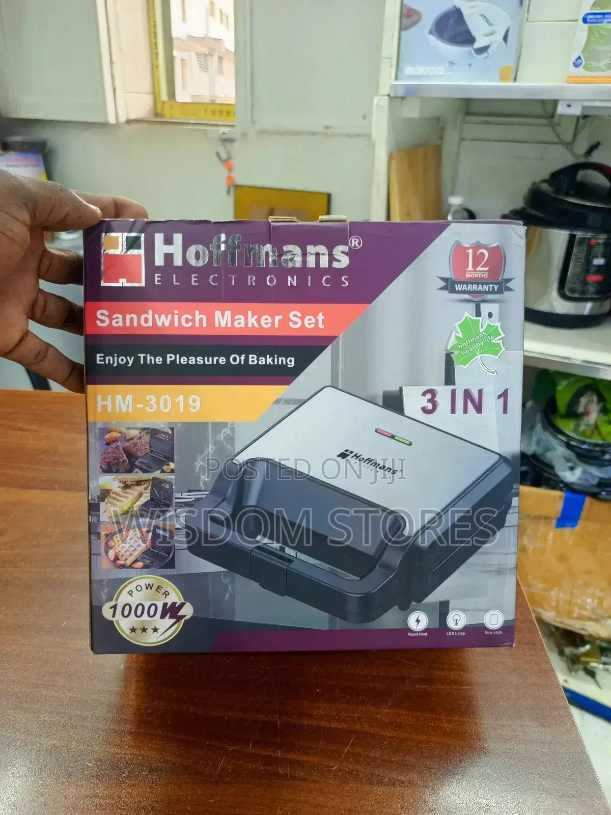 Sandwich Maker Set, Model Hm-3019).
