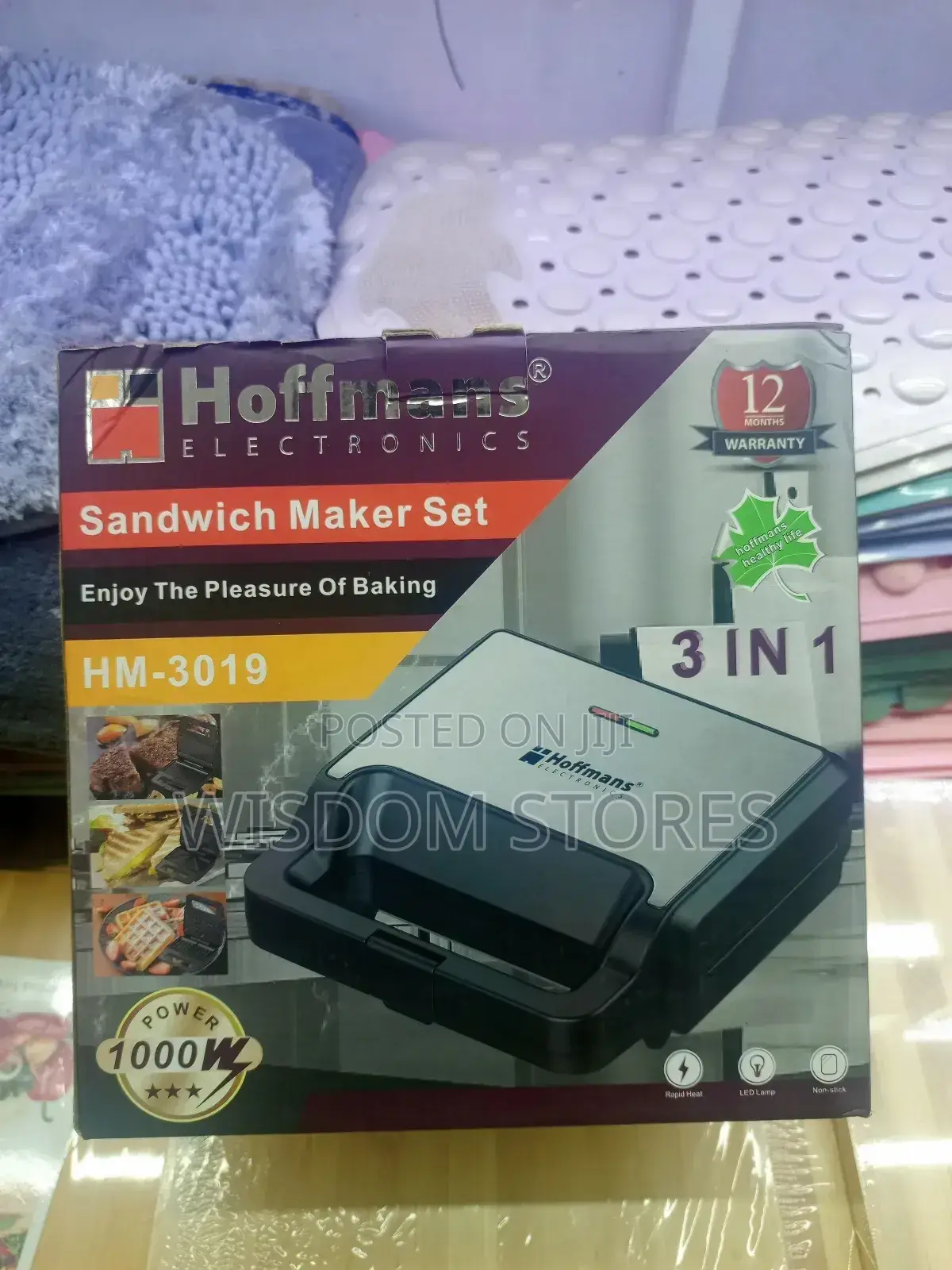 Sandwich Maker Set, Model Hm-3019).