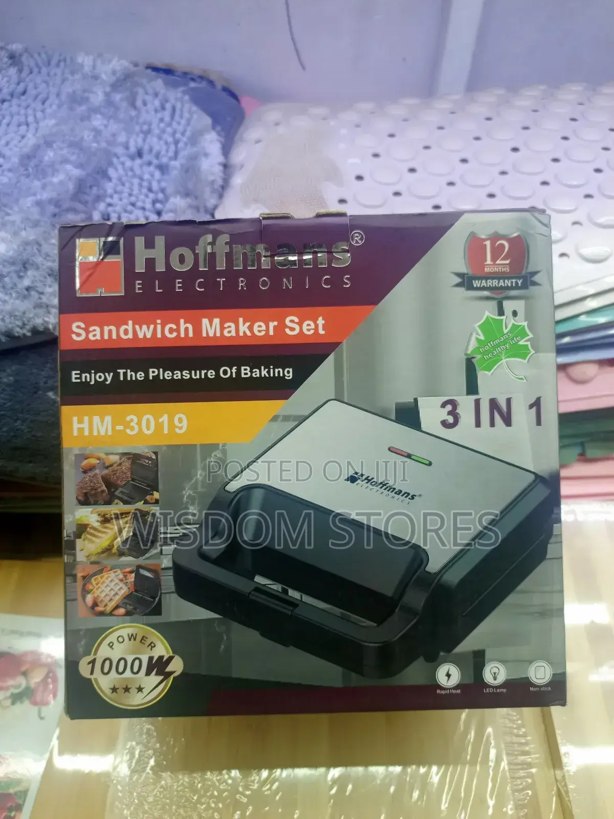 Sandwich Maker Set, Model Hm-3019).