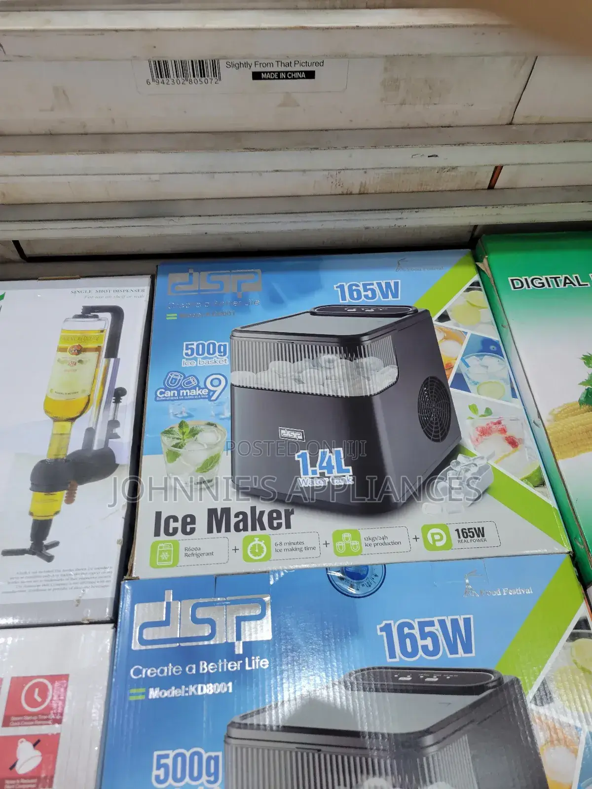 DSP Electric Ice Maker Machine 500 Ice Basket 1.4l
