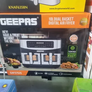 Digital Air Fryer Geepas 10l Dual Basket