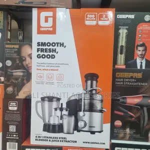 4 in 1 Stainless Blender and Juice Extractor Geepas