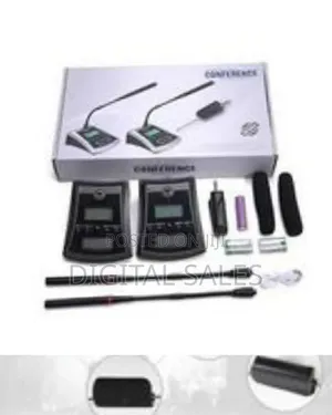 2 Piece Portable Dual Channel Conference Podium Wireless Microphone