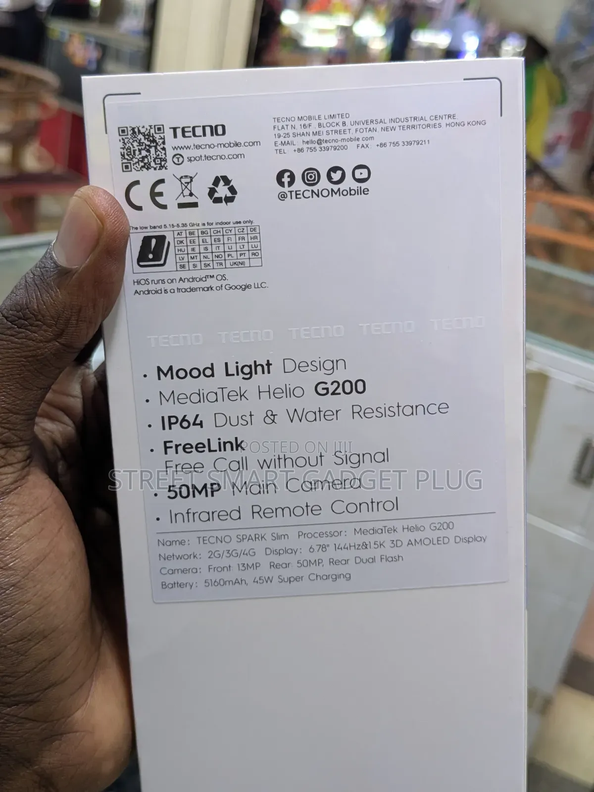 New Tecno Spark Slim 256 GB White