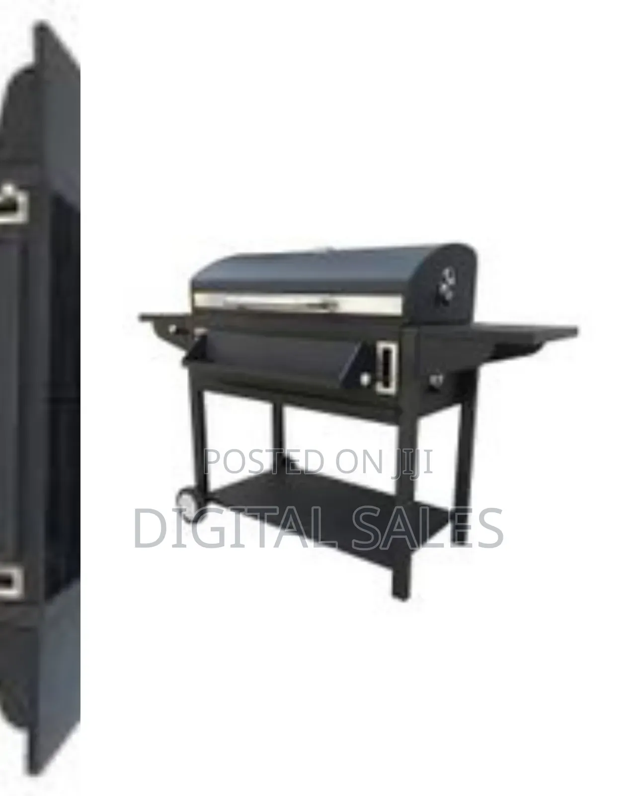 Adjustable Foldable Square Charcoal BBQ Smoker Grill Barbecue Cast