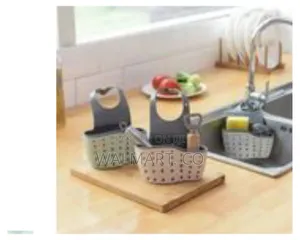 Kitchen Sink Hanging Soap Dish Sponge Drainer-Grey