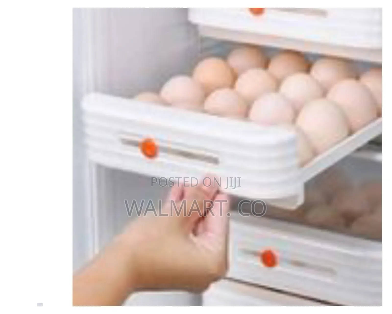2 Layer Stackable Egg Tray With 32 Grids Drawer