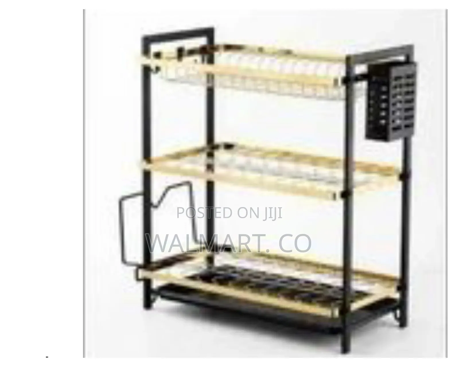 Dish Drying Rack 3 Tier Large Capacity Dish Drainer-Black