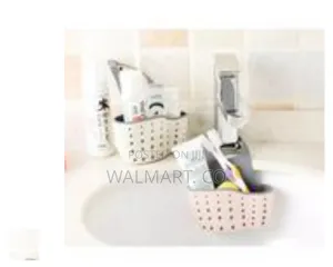 Kitchen Sink Hanging Soap Dish Sponge Drainer-Cream