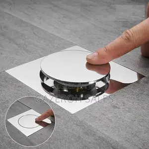 Stainless Steel Pop-Up Floor Drain – Smart Click System