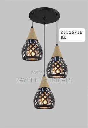 3p-Bk Hanging Chandelier 3in1