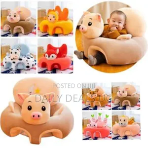 Baby Floor Sofa Support Chair, Soft Plush Cartoon Animals Baby Sitting