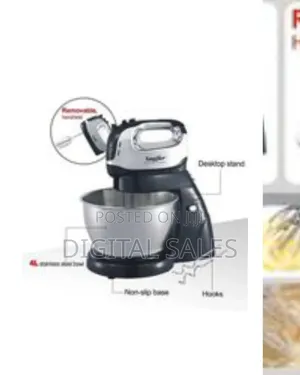 Sonifer 4l Electric Dough Hand Stand Mixer Food Processor With Bowl-