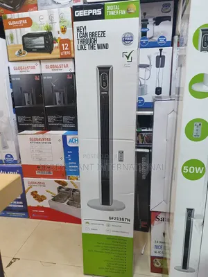 Geepas Tower Fan 50-Watt Motor Remote Tower Fan