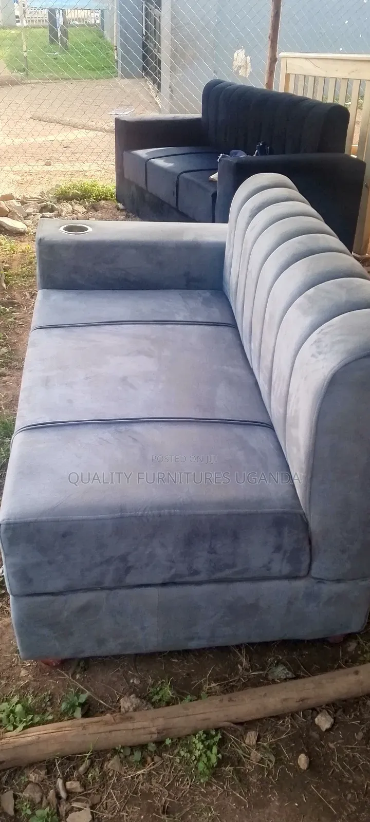 Single Armless 2 Seater Sofa
