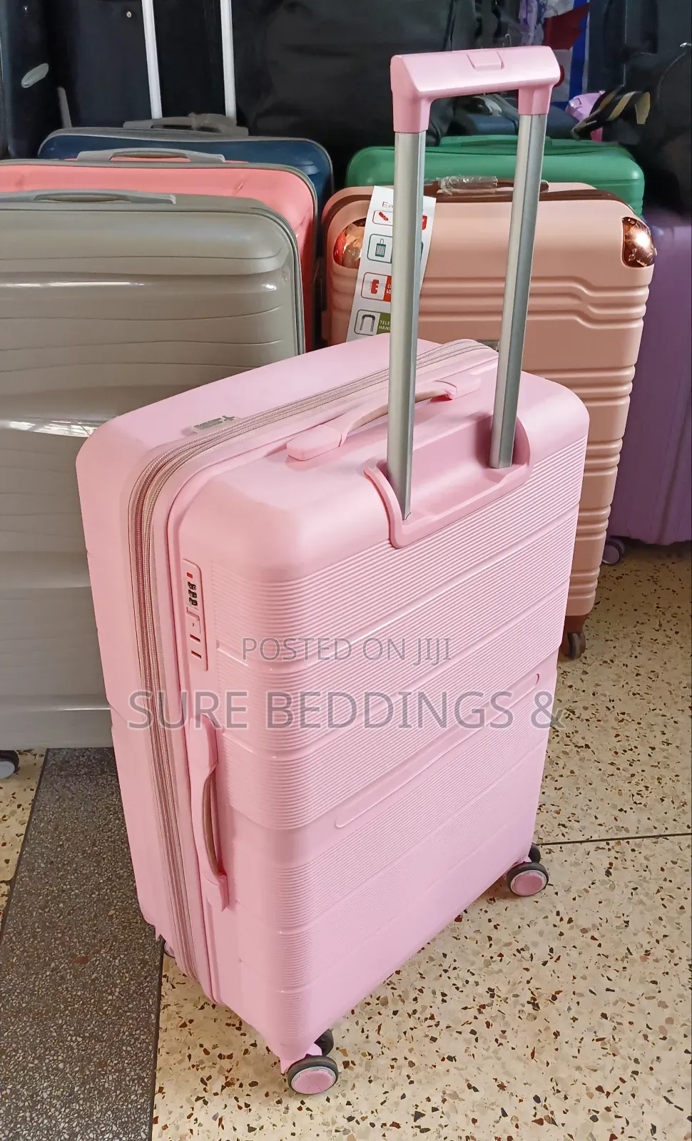 Double Zipper Rubber Suitcase