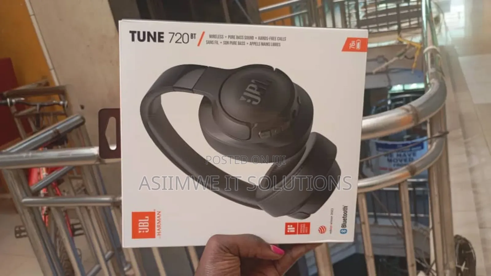 JBL Tune 720bt Wireless Over-Ear Headphones.