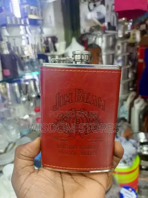 Jim Beam Branded Hip Flask.