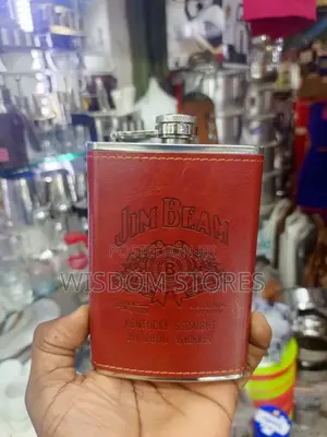 Jim Beam Branded Hip Flask.