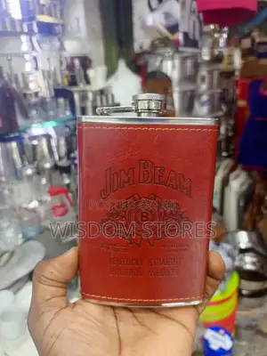 Jim Beam Branded Hip Flask.