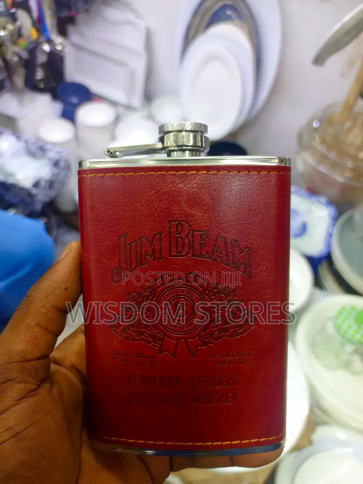 Jim Beam Branded Hip Flask.