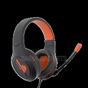 Gaming Headphones Brand Black Orange White Orange Meetion