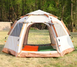 Grayish 6 People Automatic Camping Tent